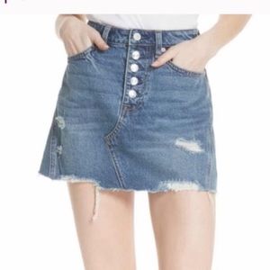 Free People We The Free High Waisted Denim Skirt Size 29